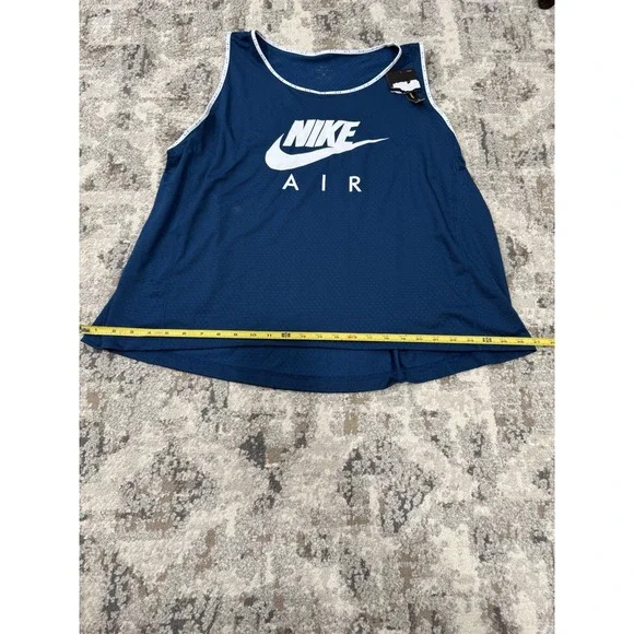 New Nike Women's Plus Size 1X Air Running Tank Top Blue  MSRP $50 DB4448-432 - Picture 8 of 10